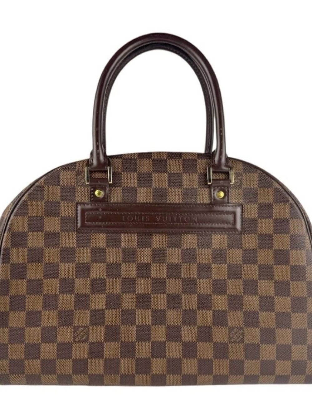 LOUIS VUITTON Damier Ebene Nolita Handbag Brown